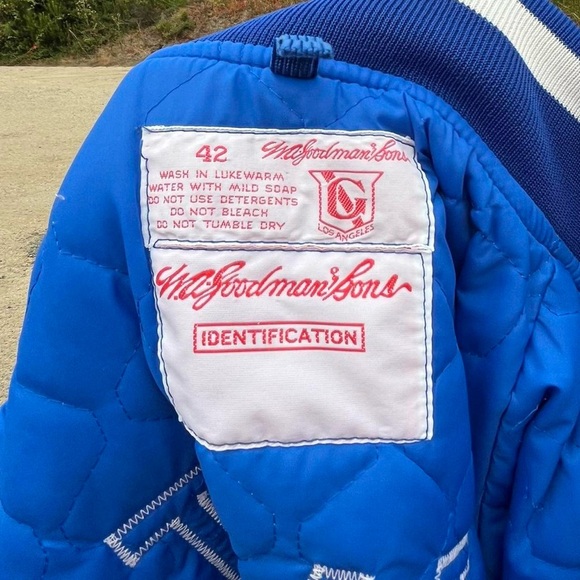 Vintage 70s Los Angeles Dodgers Satin Baseball Varsity Bomber Jacket Large Men’s - Picture 6 of 8